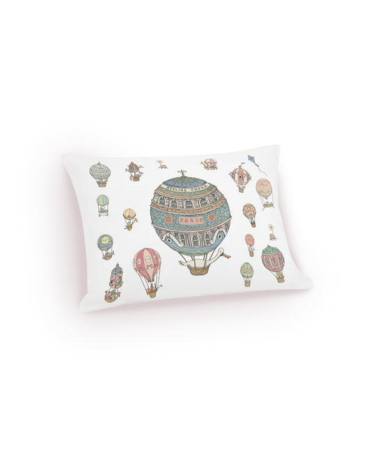 Atelier Choux Satin Cushion - Hot Air Balloons