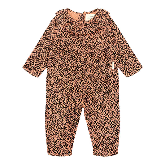 Baby Jumpsuit with collar (BB2608C) - Pink W/ Animal Print