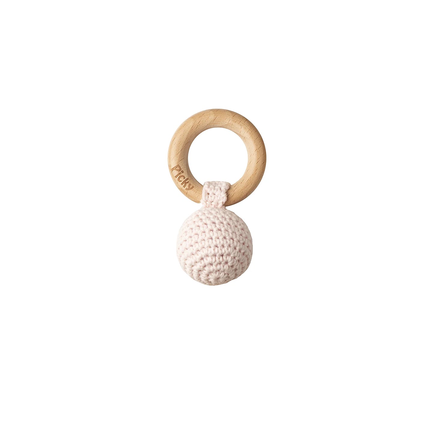 Ball Rattle Teethe - Light Pink