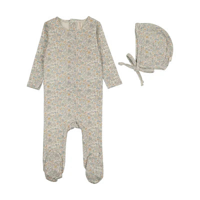 Lillete Liberty Floral Footie & Hat Set