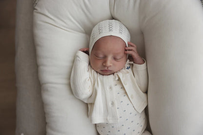 Lillete Floret Print Footie & Hat Set