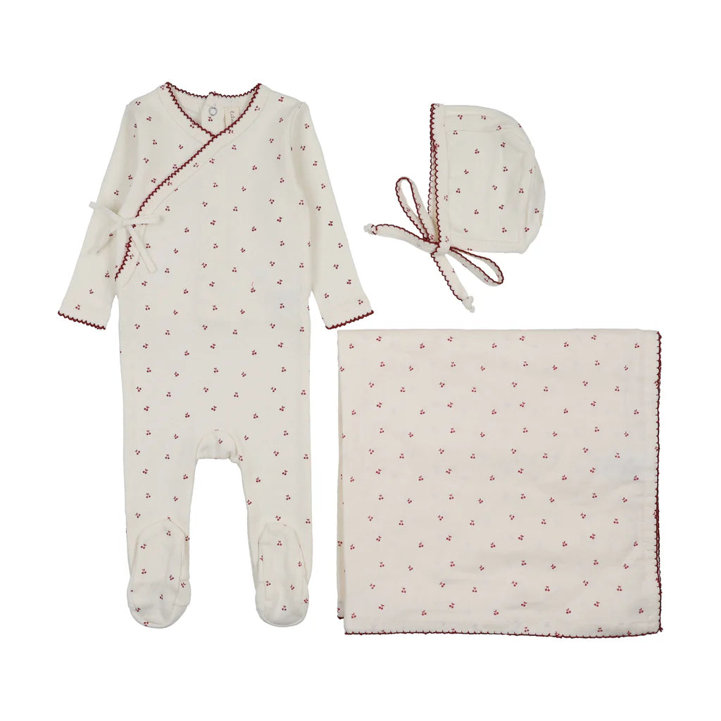 Lillete Cherry Scallop Layette Set
