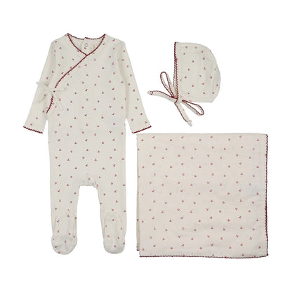 Lillete Cherry Scallop Layette Set