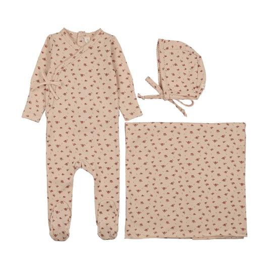 Lillete Printed Wrapover Layette Set