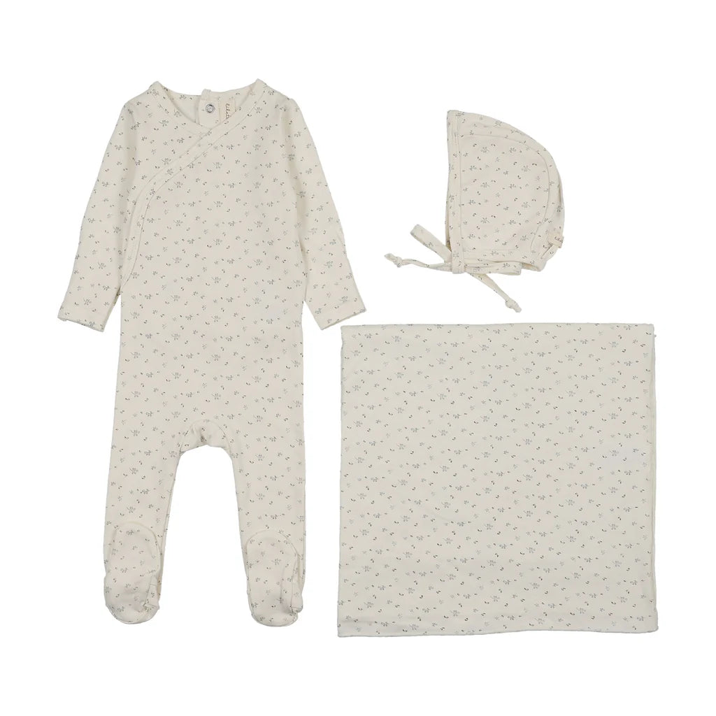 Lillete Printed Wrapover Layette Set
