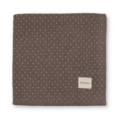V Print Knit Blanket - Oatmeal