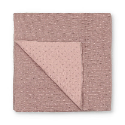 V Print Knit Blanket - Pink
