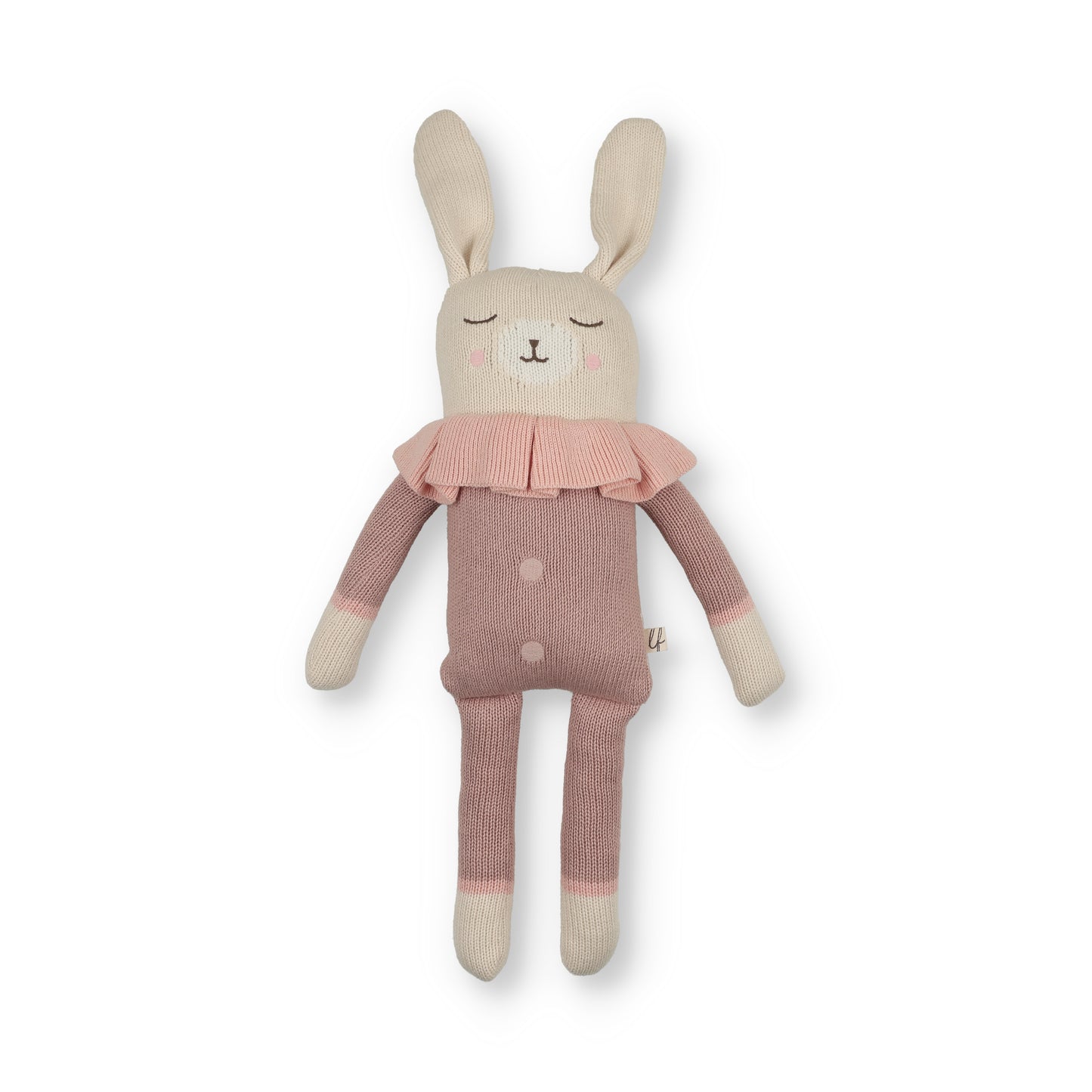 Girls Large Knitted Doll - Pink