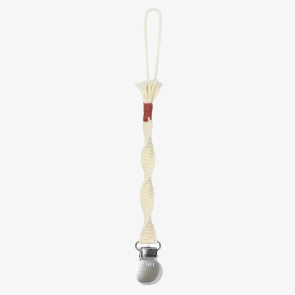 Adora Spiral Pacifier Clip- Rosewood