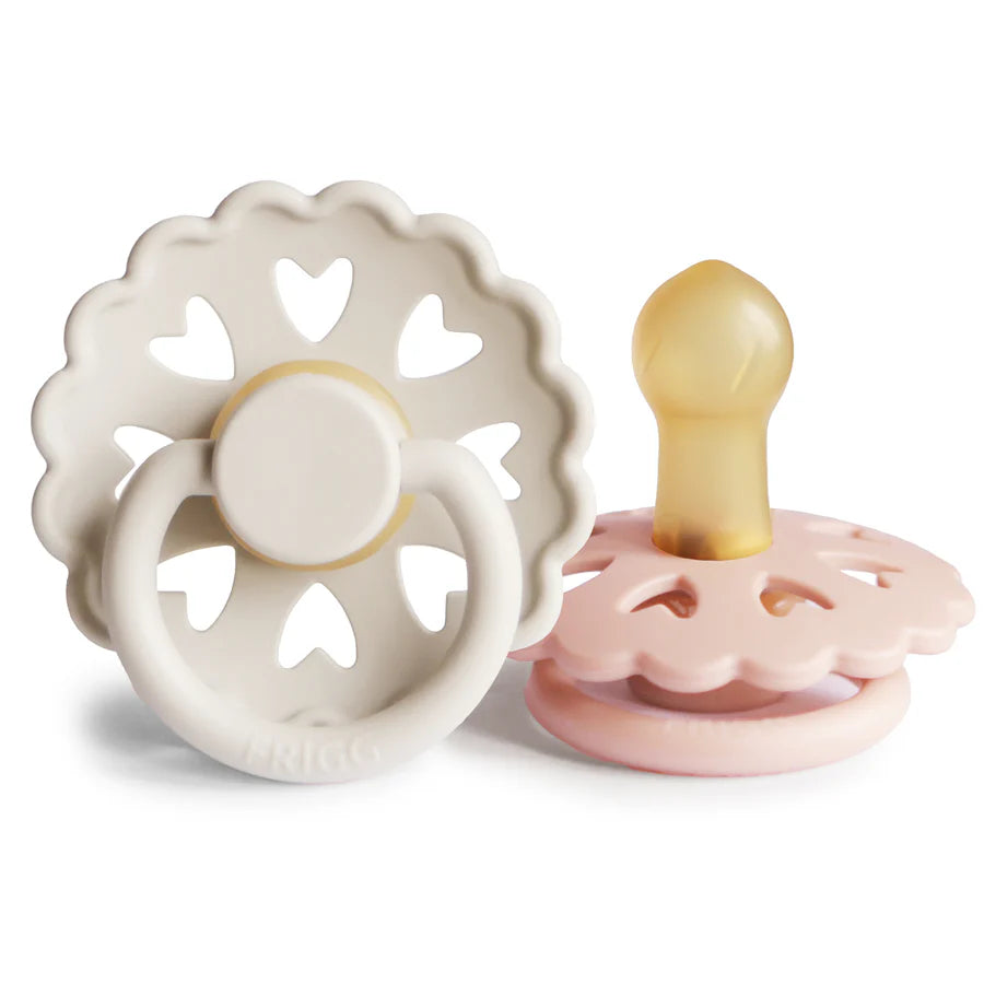 FRIGG Andersen Fairytale Natural Rubber Pacifier 2-Pack - Cream/Blush