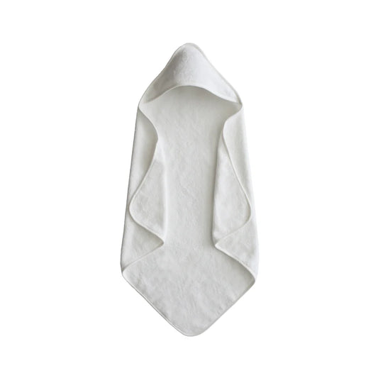 Organic Cotton Baby Hooded Towel - Pearl