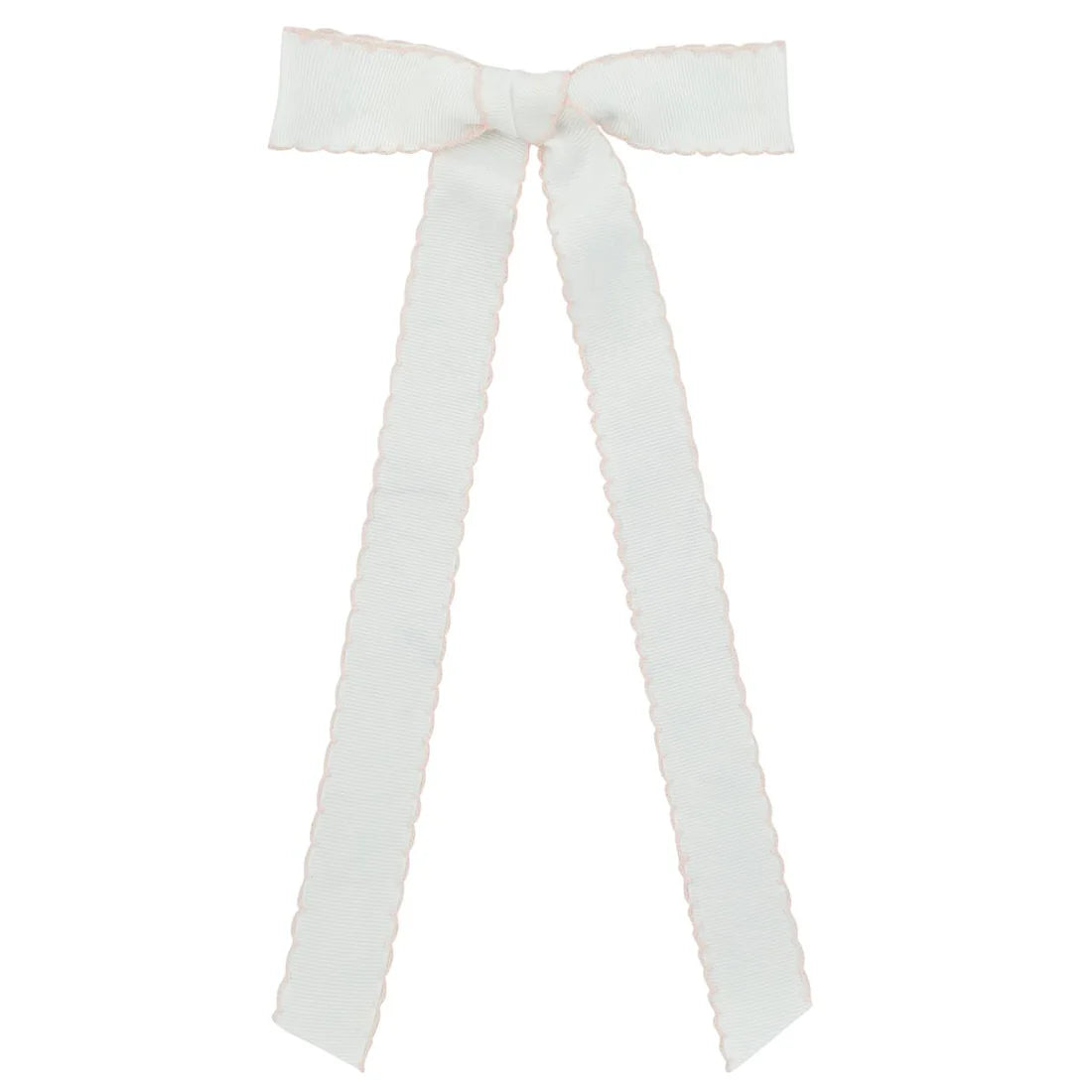 Le enfant Scallop edge bows - White