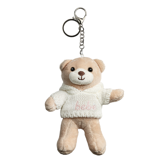Teddy Bear  Hooded Keychain - Pink
