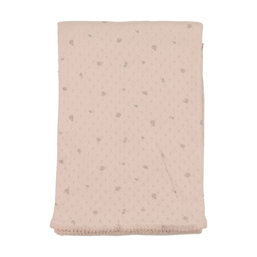 Pointelle Flowers Blanket