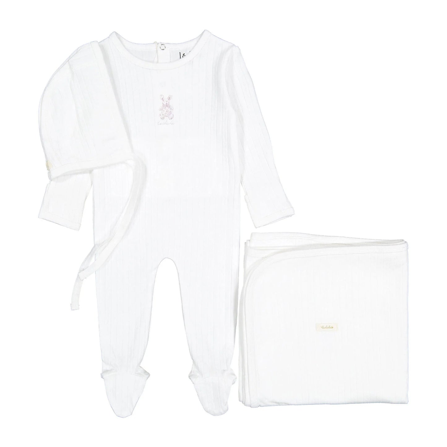 Bunny Romper Bonnet & Blanket Set