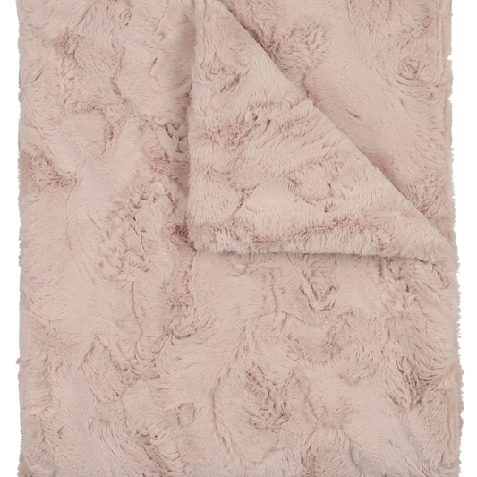 Lux Fur Blankets - Rose Double Sided