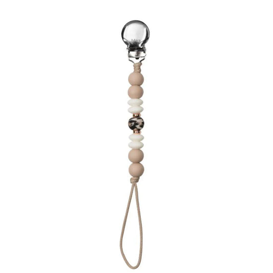 Adora Pacifier Clip - Saddle Leopard