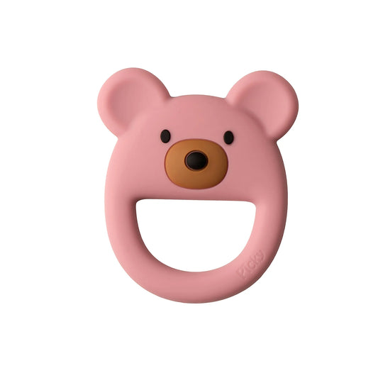 Silicone Teddy Teether - soft mauve