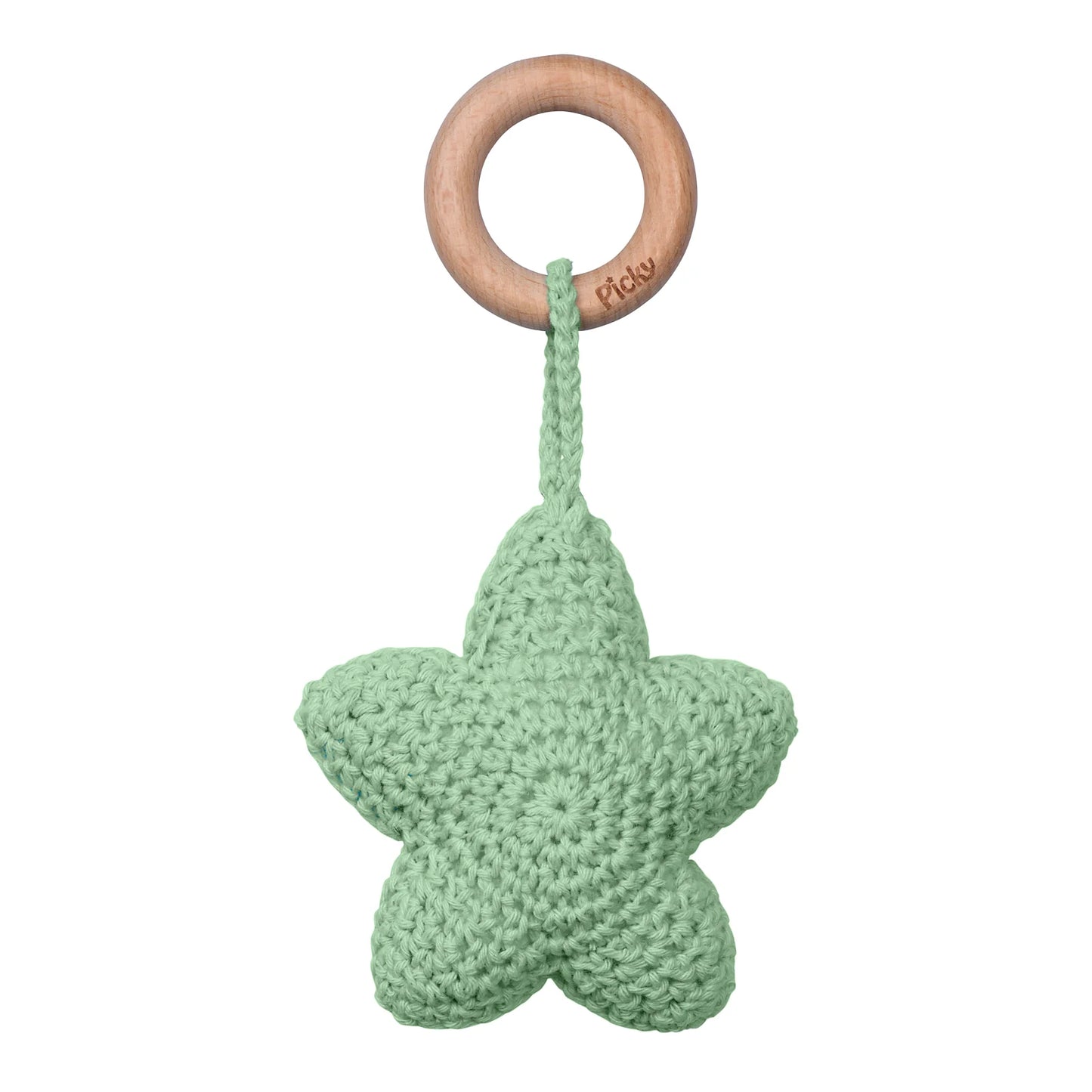 Star Rattle Teether - Green