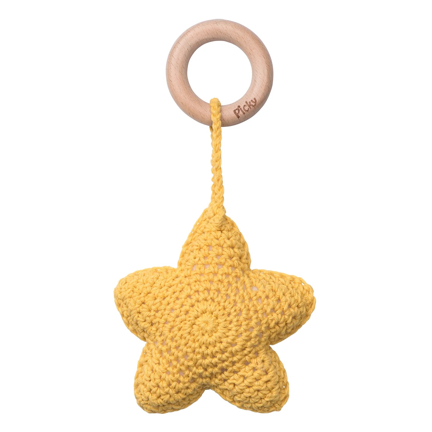 Star Rattle Teether - Mustard