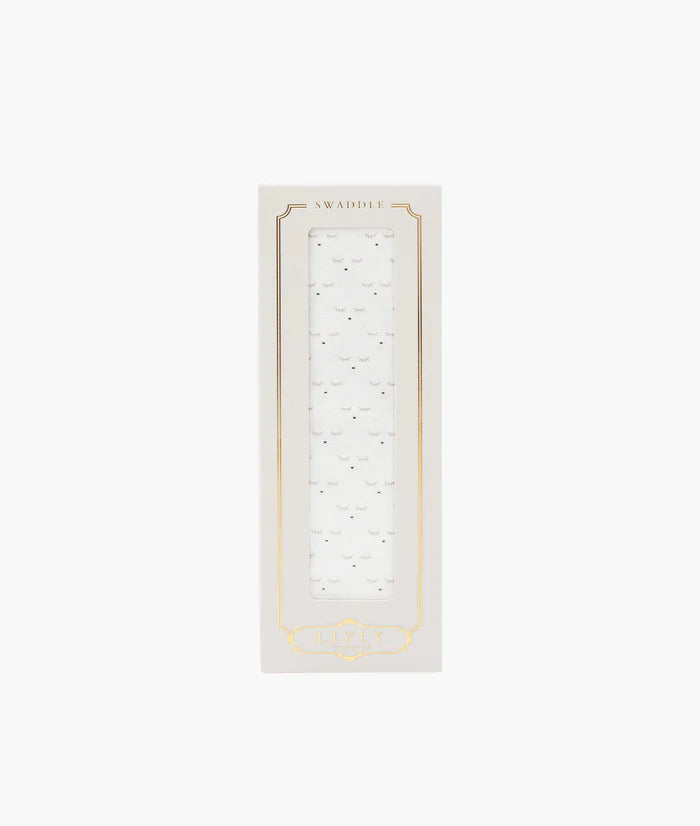 Livly Sleeping Cutie Swaddle - White