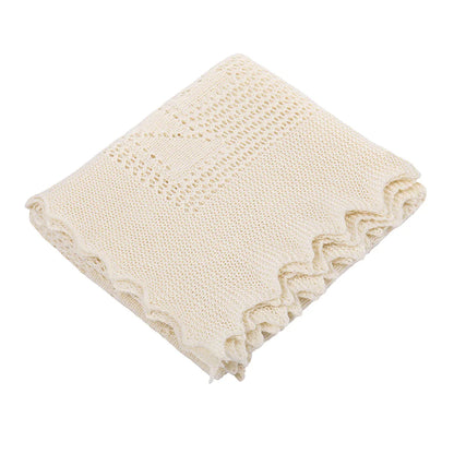 G. H. Hurt & Son  Teddy Alphabet Baby Shawl - Cream