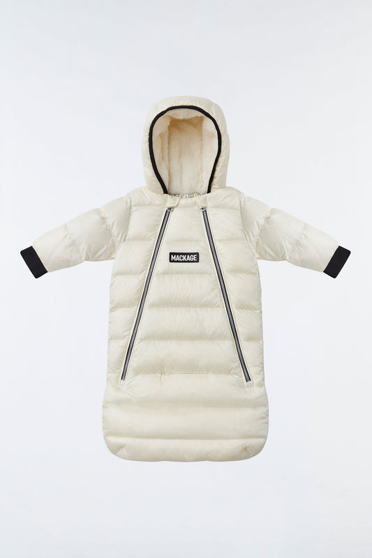 MACKAGE CREAM BABY ALLIE DOWN BUNTING SNOWSUIT